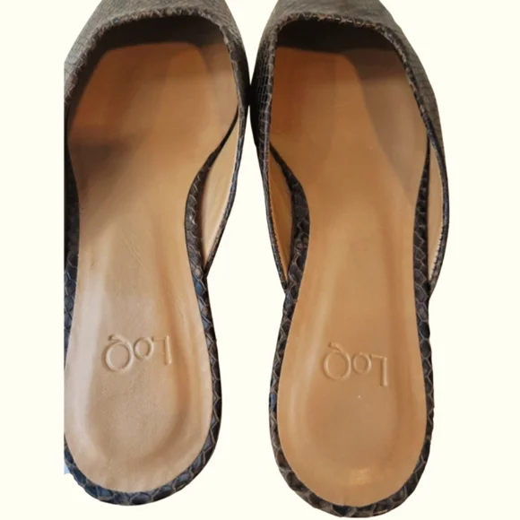 LOQ Brown Snakeskin Mules - Picture 4 of 6